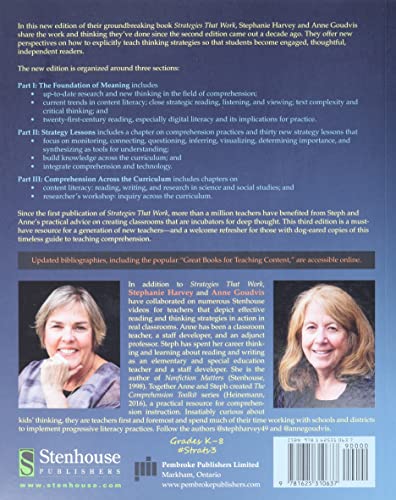 Strategies That Work: Teaching Comprehension for Engagement, Understanding, and Building Knowledge,