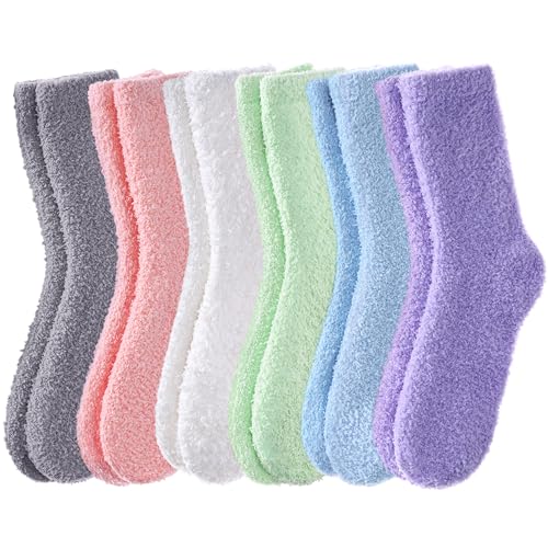 Image of FNOVCO Womens Fuzzy Socks Super Soft Fluffy Winter Warm Cozy Home Sleeping Socks