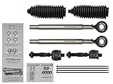 SuperATV Heavy Duty Tie Rod Kit for Polaris RZR XP 900/4 (2011-2014) - Complete Assembly with Ends