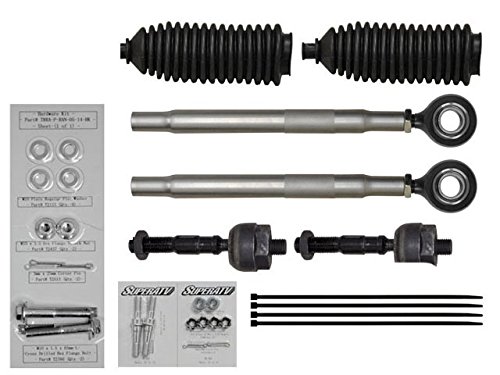 Superatv Heavy Duty Tie Rod Kit For Polaris Rzr Xp 900/4 (2011-2014) - Complete Assembly With Ends #TOP14