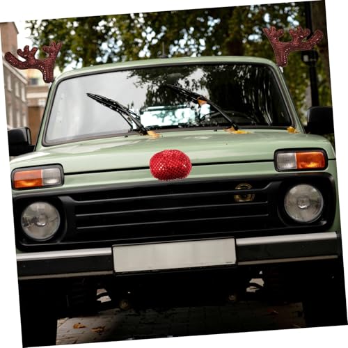 Astas de reno para autos Zerodeko con decoración exterior festiva 4