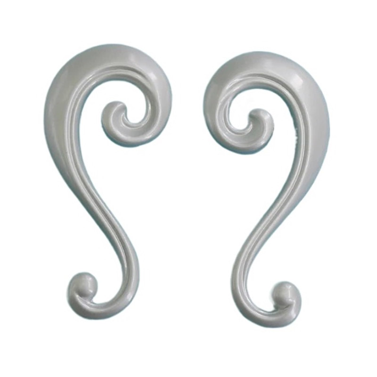 GIYXHU 2 Pair Art Furniture Handles Drawer Wardrobe Kitchen Cabinets Cupboard Knobs Dresser Pull Door Handle for Cupboard(White)