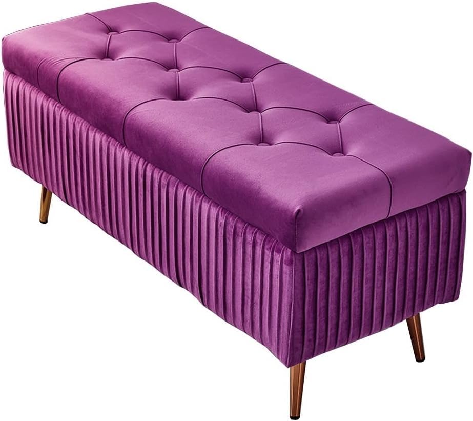 Pouf de salon coffre de rangement grande taille pour jouets et assise 150kg