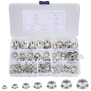 QIMEI-SHOP Flanschmuttern Sortiment Kit 105 Stück