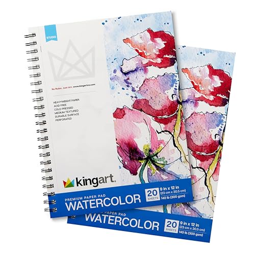 Bloc d'aquarelle KINGART presse à froid haute absorption sans gondoler