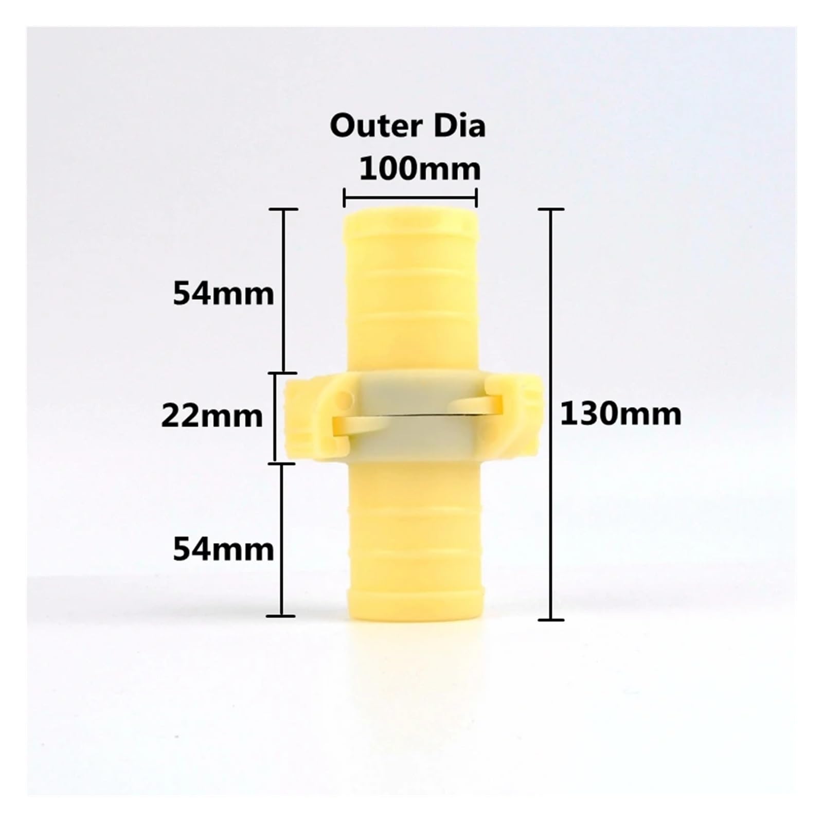 Conector rápido de Manguera de jardín de plástico de 25 mm a 100 mm de diámetro Exterior, 1/2/5 Piezas, unión Flexible, Junta a presión(O.D 100mm,5Pcs)