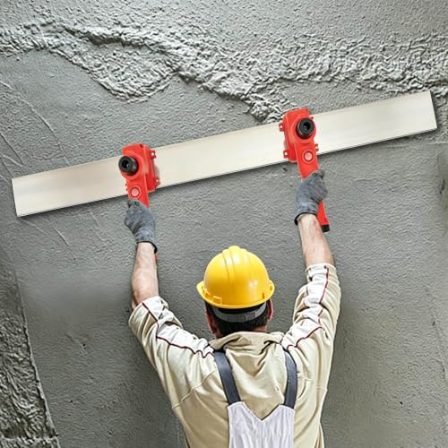 GSHSHOU Motor Vibratorio Inalámbrico para Acabado de Cemento, 12000 RPM, Regla de Acabado de Hormigón, Herramientas para Cemento, Arranque de un Botón, Panel de Acero Inoxidable