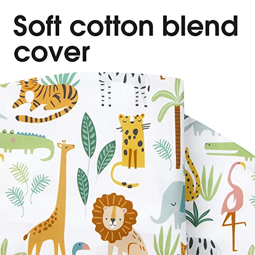 Boppy Nursing Pillow Cover—Original Colorful Wildlife Cotton Blend Fabric Fits Boppy Bare Naked, Original And Luxe Breastfeeding Pillow Awake Time Only #TOP2