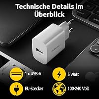 Intenso Power Adapter W5A, 5 Watt, für iPhone, Samsung Galaxy, Tablet, Kopfhörer, Kindle, e-Book Reader, Tolino, weiß – Ansicht 4