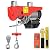 VIVOHOME Electric Hoist, 110V 440 Lbs Winch with Wireless Remote Control, Zinc-Plated Steel Wire Hoist with VIVOHOME Chain Hoist 1/2 Ton 10ft Red, Mini Chain Hoist 1100Lbs, Heavy Duty Pulley Hoist