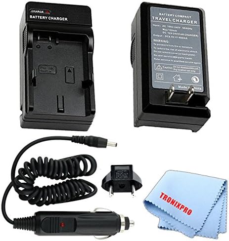 Tronixpro Car/Home Charger for DMW-BCK7 Rechargeable Battery for Panasonic Lumix DMC-FH2, DMC-FH24, DMC-FH25, DMC-FH27, DMC-FH4, DMC-FP5, DMC-FH6, DMC-FP7, DMC-FH8 Digital Cameras + Microfiber Cloth