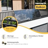 Solakon 900W Balkonkraftwerk mit Halterung (Balkon) - Balkonkraftwerk 800W komplett Steckdose - 800 Watt Wechselrichter - Solaranlage Komplettset - 450W bifaziale Solarmodule inkl. Zubehör - 10m Kabel – Ansicht 5
