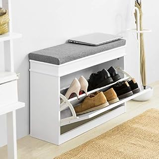 SoBuy FSR82-L-W Banc à Chaussures Meuble à Chaussures avec Assise Coussin Rembourré et Abattant Banc de Rangement à Chaussures 75x24x51 cm – Blanc - Les Beatles, Paul McCartney, John Lennon, RIngo Starr, George Harrison SoBuy FSR82-L-W Banc à Chaussures Meuble à Chaussures avec Assise Coussin Rembourré et Abattant Banc de Rangement à Chaussures 75x24x51 cm – Blanc – Image 4