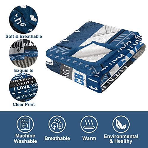 Quilazy Gifts for Dad Blanket, Dad Gifts from Daughter Son, Happy Christmas Father's Day Anniversary Birthday Gift for Dads Who Want Nothing, Best Daddy Dads Father Ever Gifts Throw Blanket 60"X50" - Image 7