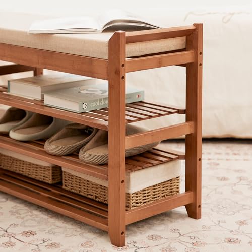 PETKABOO Hall Tree with Bench and Shoe Storage, Coat Rack Shoe Bench Set with Seat Cushion and 6 Hooks for Entryway, Hallway, Living Room and Bedroom by PETKABOO - Image 6