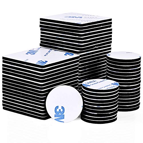 Faburo Rubans adhésifs double face en mousse.Contient50 Carré et 30 Ronde