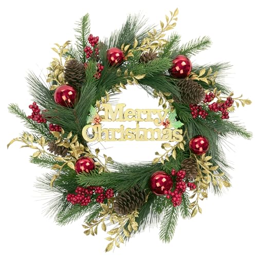 SHACOS Weihnachtskranz Türkranz Weihnachten Weihnachtstürkranz mit...