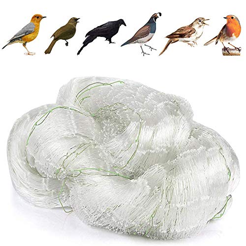 AFAGC 4M X 10M Bird Netting Garden Anti Bird Pond Netting for Plant Protection Mesh Netting for Pest Control, See-Through Safety Covers 2.5Cm Holes