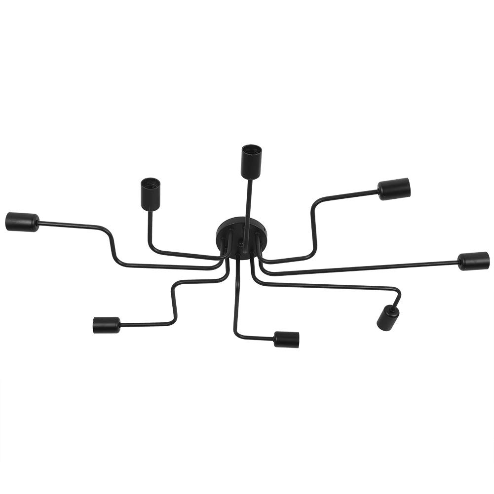 Cocoarm Ceiling Spider Lamp Light, Deck Ceiling Light 8 Heads E27 Retro Chandelier LED Pendant Light Industrial Flush Ceiling Lamp Holder for Study Cafe Bar Hallway No Bulbs 110-240V