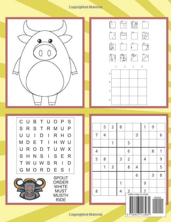 Buffalo Activity Book For Kids: This Buffalo Fun Indoor Activity book is The Perfect Gift For Kids image 3