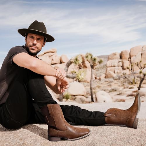 cowboy boots for men - mens square toe western boot with flag faux leather booties botas para hombre vaqueras suitable for concert daily wedding