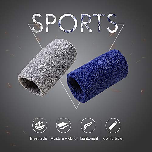 Pulseira, Andoer Faixa de suor esportiva pulseira de umidade absorvente de algodão faixa de suor par