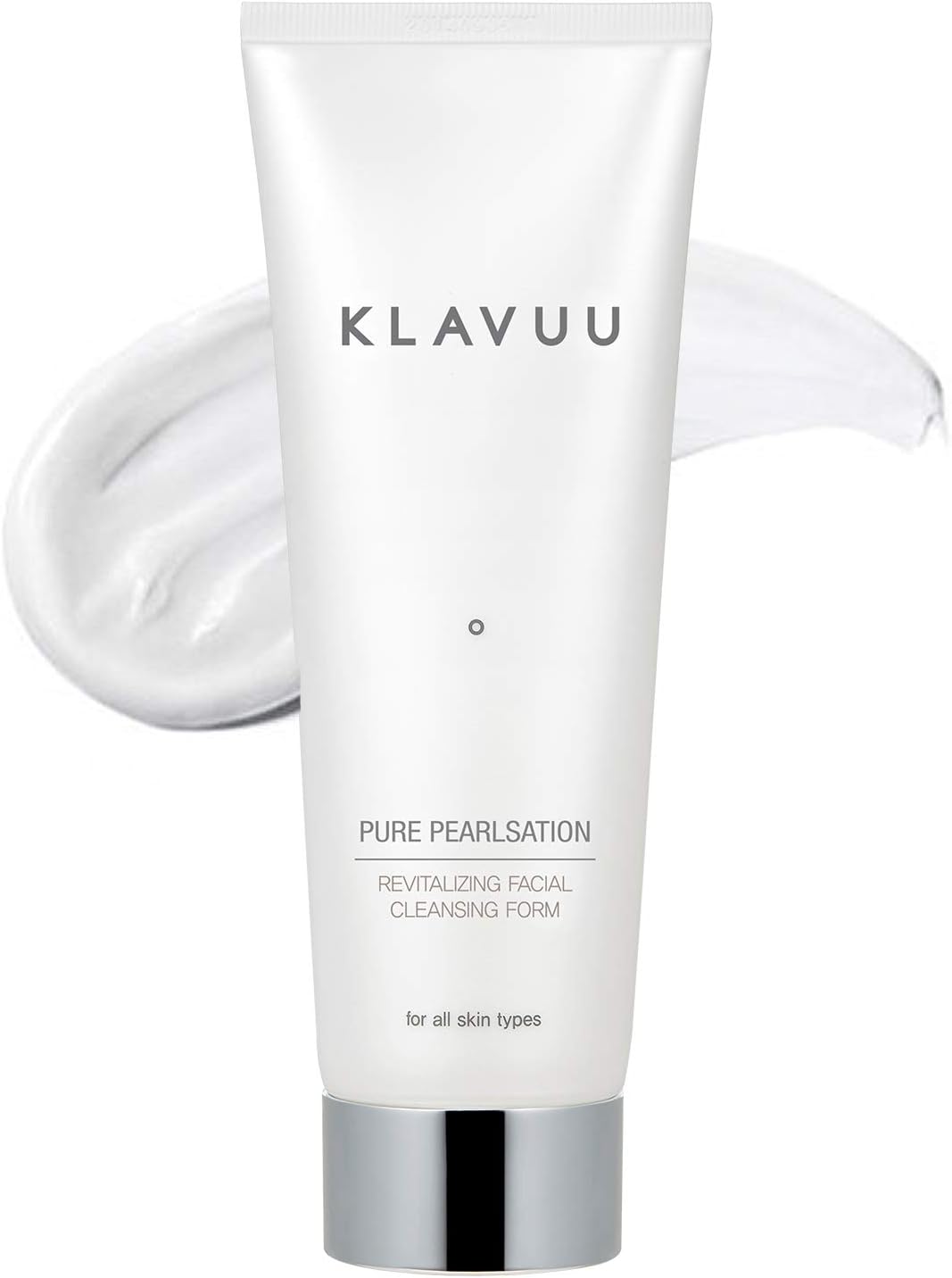 KLAVUU Pure PearlSation Revitalizing Facial Cleansing Foam - Removes Makeup and Works To Keep Skin Soft and Firm (130 mL / 4.40 fl oz)