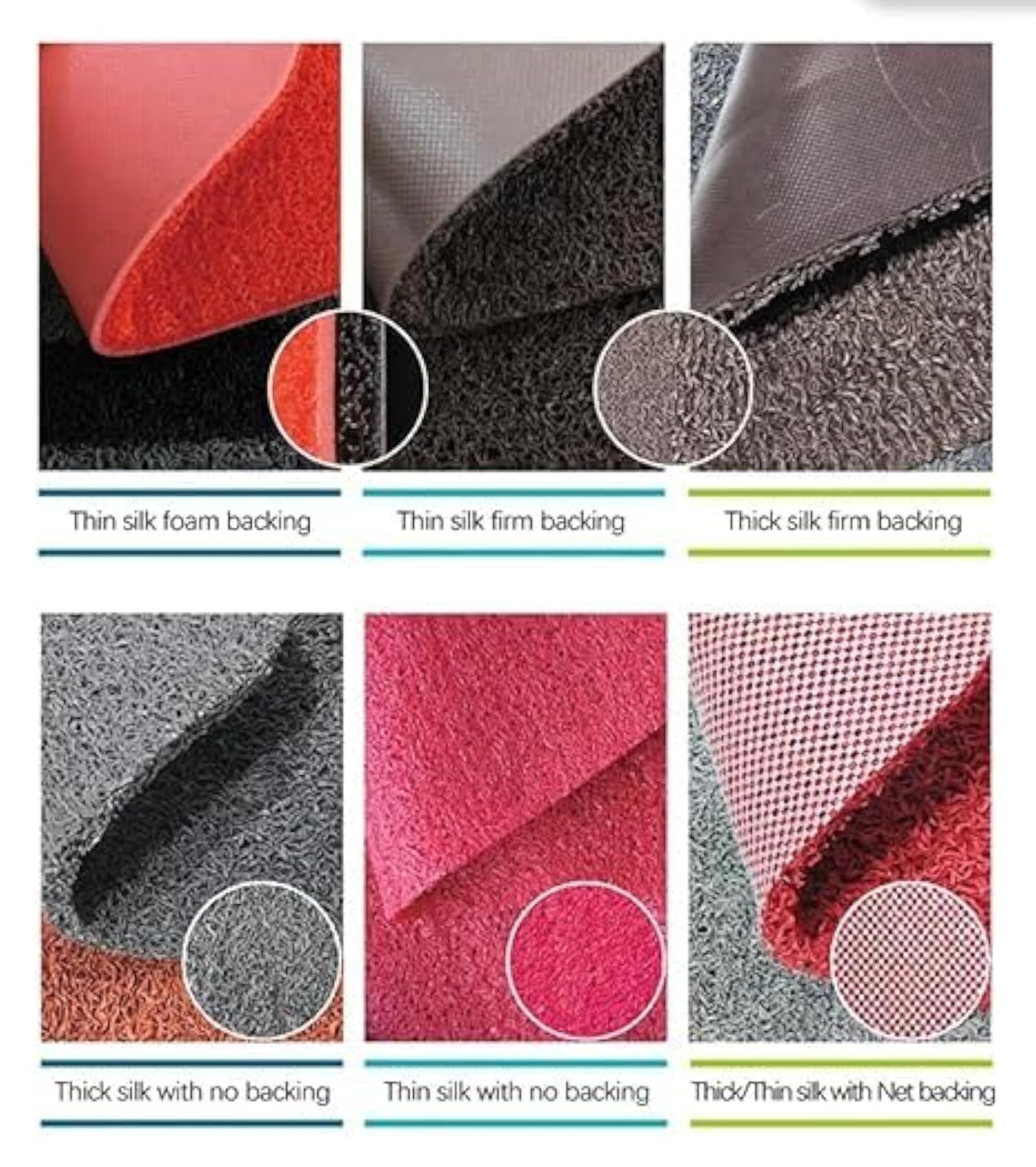 Cushion Mats & Rugs (2 x 14 FT, Grey Black)