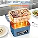GALOKEO 2026 Upgraded Cordless Electric Lunch Box for Adults, XL 6.3-Cup Rechargeable Heated Lunch Box with 20,800mAh, 5-Side Heating, Self-heating Food Warmer for Construction, Travel & Office