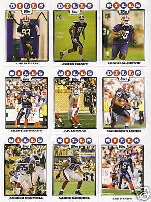 Buffalo Bills Football Cards - 5 Years Of Topps Complete Team Sets 2007,2008,2009,2010,2011 - Includes Stars, Rookies & More - Individually Packaged!