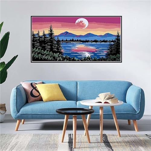 Broderie Point de Croix Cristal Painting Arbre Lunaire