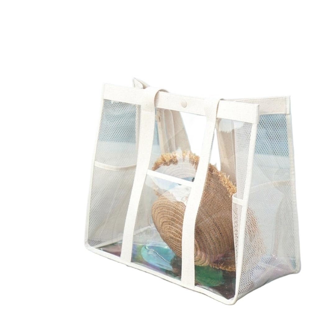 AYKANING Bolsas De Playa Grandes,Bolso Playa Mujer Bolsa de playa de verano impermeable de PVC, bolsa de natación transparente for mujer, bolsa de almacenamiento de juguetes, bolsa de viaje de gran capacidad