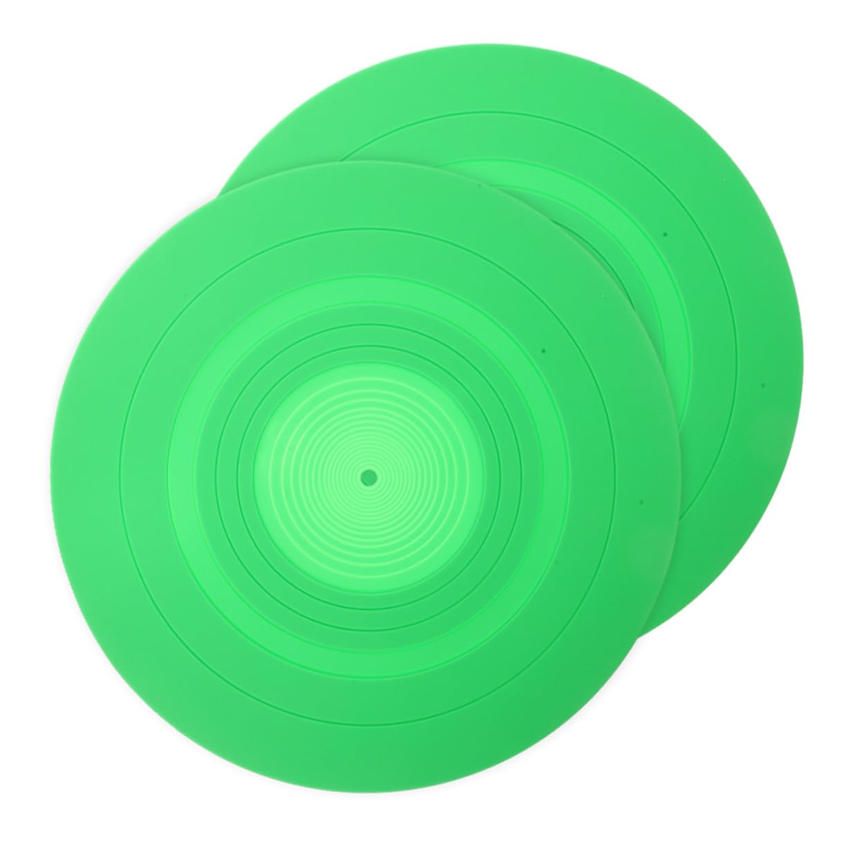 Alfombrilla de Silicona para Tocadiscos, Paquete de 2, Verde