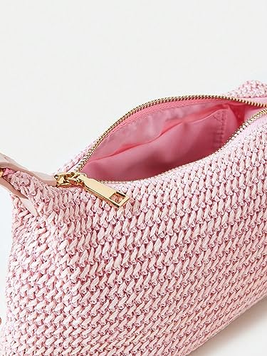 Image of Verdusa Women's Straw Woven Shoulder Bag Tote Handbag Summer Beach Purse Vacation Bags