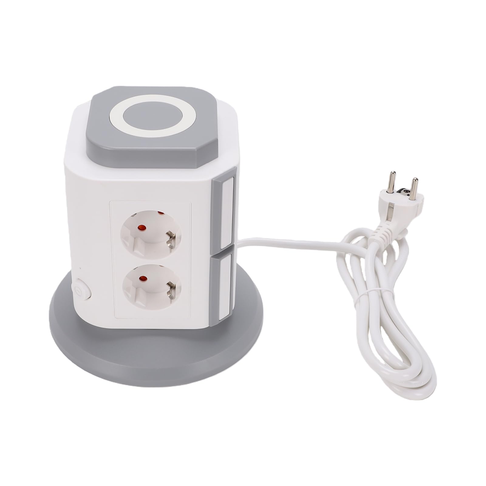 Pionowa Wieża Listwy Zasilającej, 6 Portów USB i Ochrona Przed (wtyczka | 6 Gniazd AC, 6 Portów USB (2 Typu C), Obudowa z ABS z Opóźnieniem Płomienia, Moc Znamionowa 2500W, Zabezpieczenie Przed