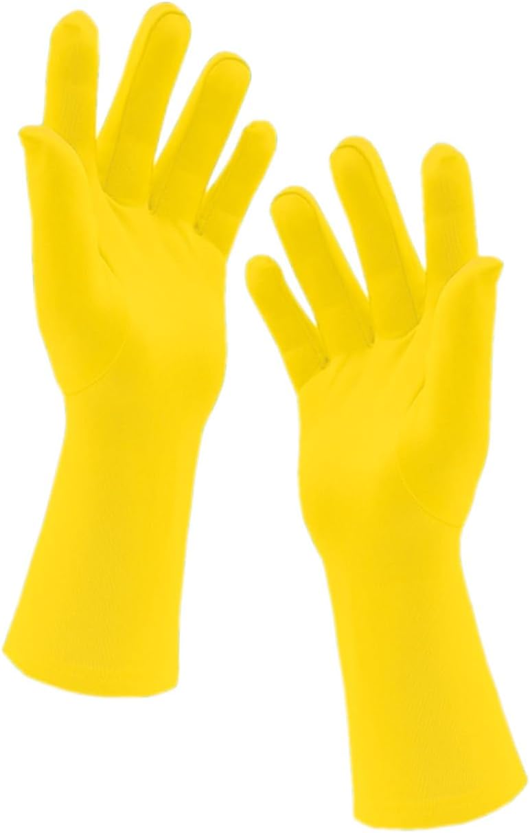 Chendvol Men's and Women's Wrist Length Stretchy Spandex Gloves Costume Banquet Wedding Party Short Gloves