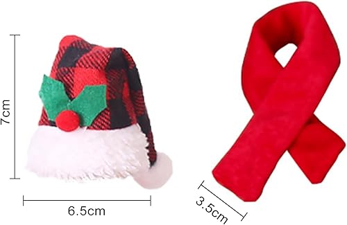 Miniatura 2 de 12 sombreros de botella de vino de Navidad, mini sombrero de Papá Noel, bufanda de Navidad para fiestas de Navidad, decoración de mesa de Navidad