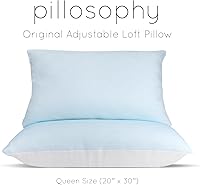 Vista 2 de pillosophy Almohada Loft ajustable original • Relleno de espuma viscoelástica triturada con gel • Funda refrescante lavable de doble cara • Perfecto