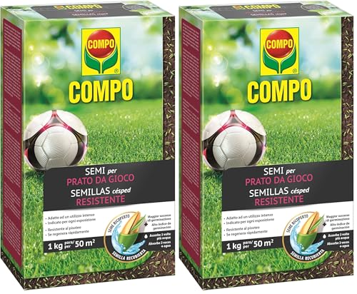 Semillas de césped resistente de crecimiento rápido COMPO envase doble de 1 kg