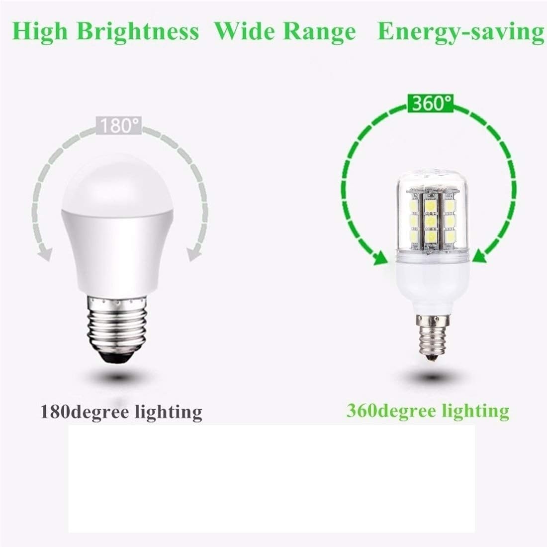 Lxcom Lighting 5W E12 LED Corn Light Bulb(6 Pack)- 5730 SMD 24 LEDs 40 Watt Equivalent 500LM Warm White 3000K LED Chandelier Bulbs Decorative Candle E12 Candelabra Base for Home Lighting,AC110V