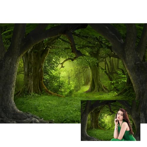 Vie Savaran 10x6.5ft Forest Backdrop Summer Tropical Jungle Enchanted Forests