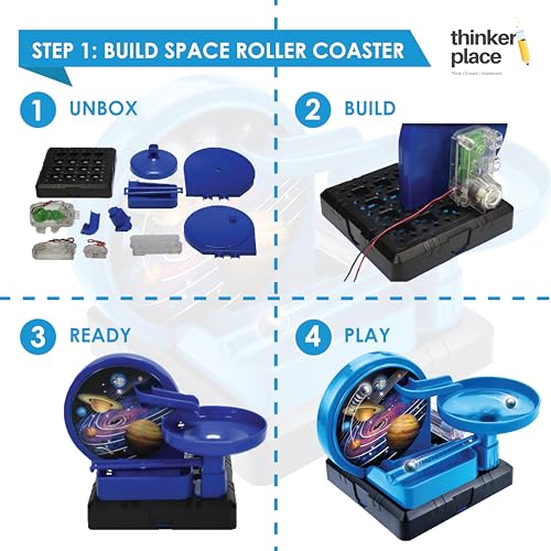 Image of Space Roller Coaster DIY Kit | Build, Learn & Play | STEM Toy for Kids Age 8+ | Gravity Learning Kit with AR Experience | Fun Educational Game