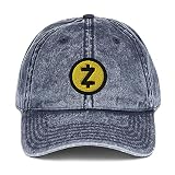 Zcash Hat (Embroidered Vintage Cotton Twill Cap) ZEC Crypto Navy