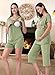 Shangood 3 Piece Maternity Nursing Pajamas Set for Women Breastfeeding Shirts Pjs Postpartum Shorts&Capri Pants Pockets,Light green XL