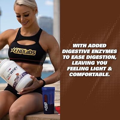 EHP Labs OxyWhey Whey Protein Isolate 25g High Protein, Low Carb, Sugar Free Meal Replacement Lean Whey Powder for Muscle Recovery Non-GMO, Gluten Free 25 Serves Chocolate Caramel