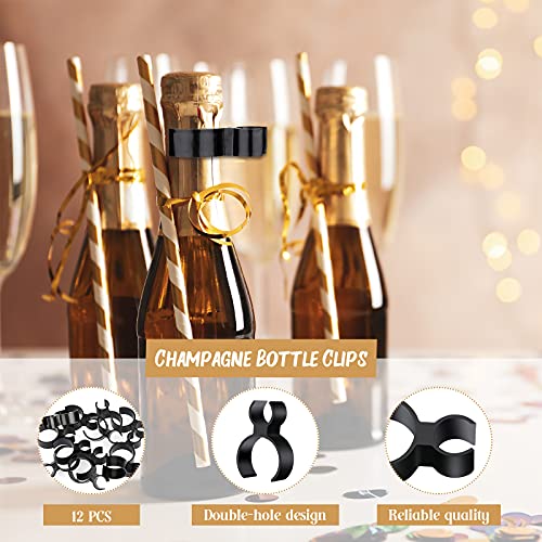 image for Maitys 12 Pieces Champagne Bottle Sparkler Single Holder Safety Clips 