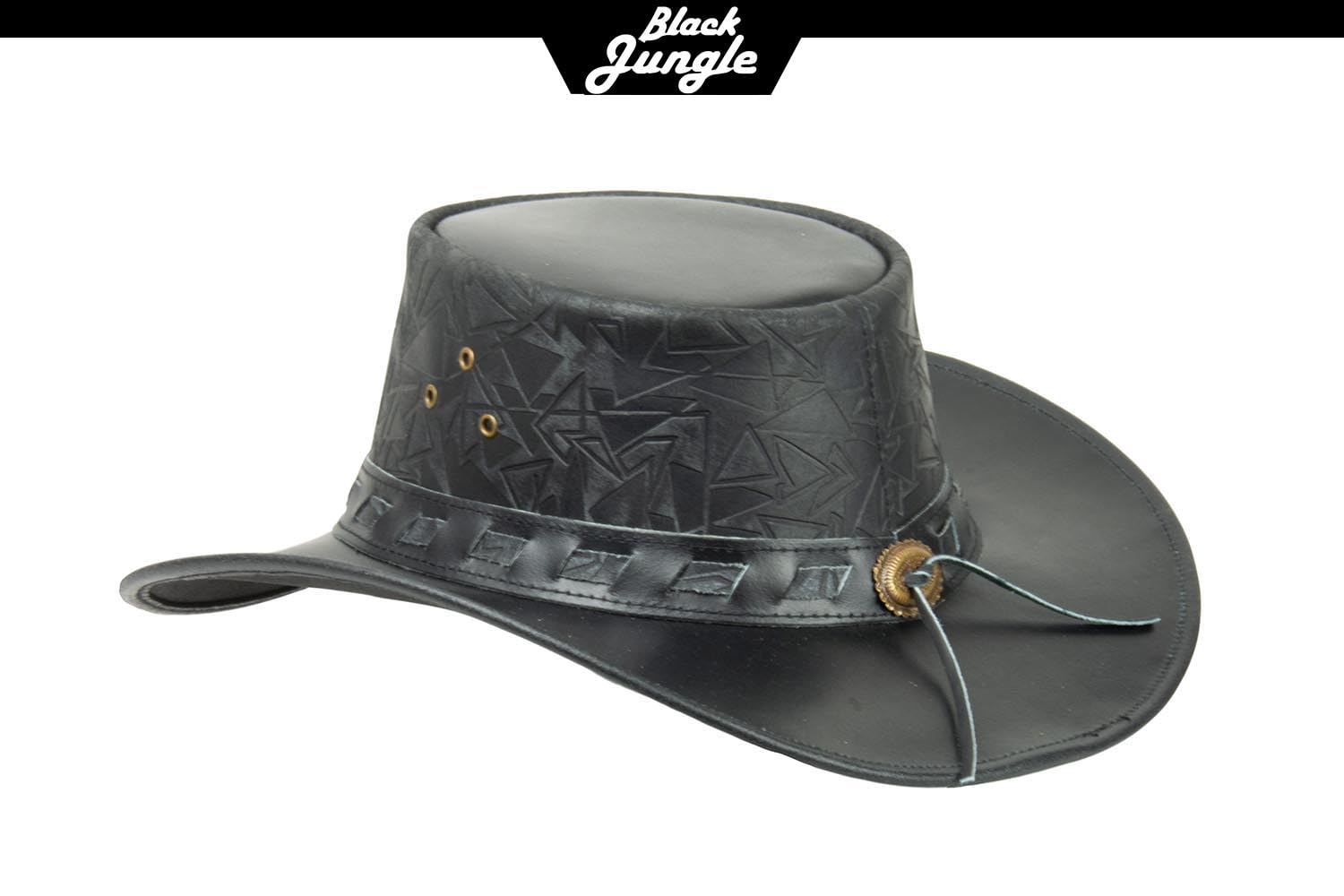 Black Jungle Altus Chapeau de cowboy en cuir style western australien
