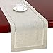 Grelucgo Handmade Hemstitched Natural Rectangle Lace Table Runners Dresser Scarf (14x48 inch)