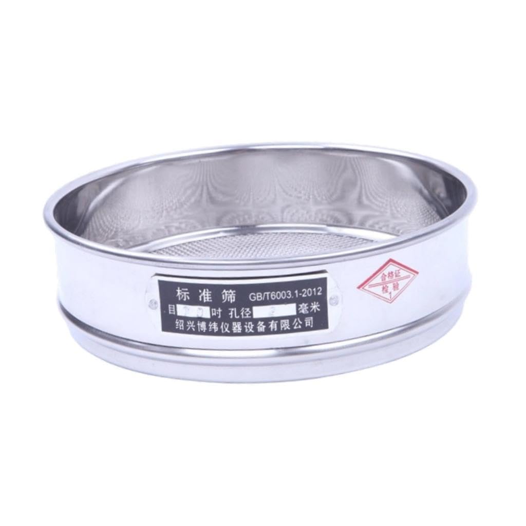 Test Sieve Stainless Steel 20cm, Laboratory Analytical Sieve for Particle Analysis, Vibrating Sieve for Accurate Analysis, Sieve for Raw Materials & Granule Size 200 Mesh (0.075mm)-image-25