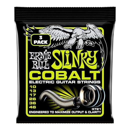 Ernie Ball Regular Slinky Cobalt Electric Guitar Strings 3-pack, 10-46 Gauge (P03721)